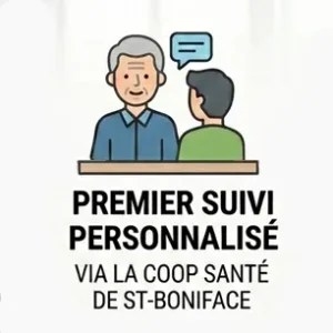 Né pour s'entrainer - Premier suivi via la Coop santé de St-Boniface